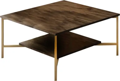 Immagine prodotto di Skye Decor, Linea Oro - Noce, Nero, tavolini, noce, 80 x 40 x 80 cm