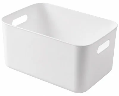 Produktbild von Verk 27664: Kunststoff-Aufbewahrungsbox mit Griffen, 25,5 x 18 x 9,5 cm, weiß