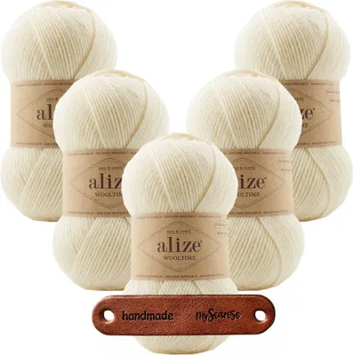 Produktbild von 5 x ALIZE WOOLTIME 1 Cream mit Label