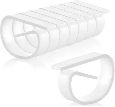 Produktbild von Ibenzoa® Tischdeckenklammern – 8er Set Weiß, bruchfestes Kunststoff, 5 x 3,8 x 1,4 cm, hält Tischdecken an Kanten bis 4 cm