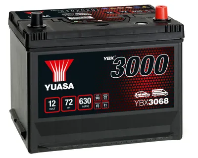 Produktbild von Yuasa 12v 72ah/630a Ybx3000 Smf Starter Autobatterie One Size