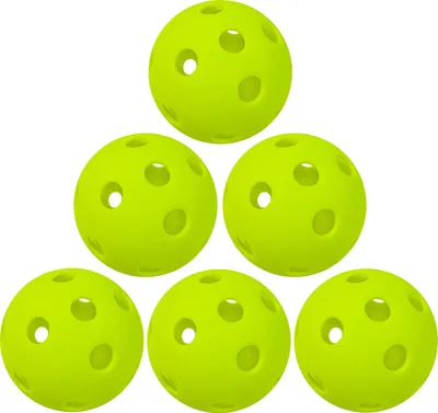Zdjęcie produktu dla 6 opakowań piłek do pickleballa z 26 otworami, przeznaczonych do gry w halach