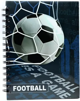 Produktbild von Sport Spiralblock A5 Notizbuch Fußball Motiv Liniert Jungen Schule Geschenk
