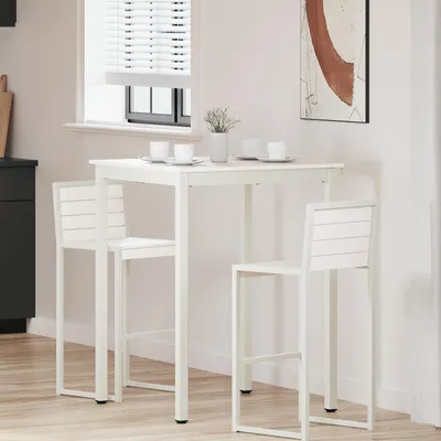 Produktbild von Maison Exclusive - Bartisch Weiß 80 x 80 x 105 cm Massives Kiefernholz