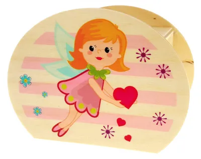 Obrázok produktu pre Drevená dekorácia pokladnička na peniaze víla ŠxDxV 65x115x85mm NOVINKA