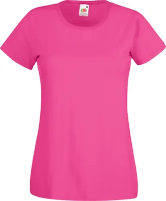 Produktbild von Fruit Of The Loom Lady-Fit Damen T-Shirt BC1354 (XL) (Fuchsie)