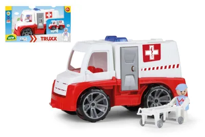 Immagine prodotto di Truxx ambulanza in plastica 29cm con figura in scatola 39x22x16cm 24m+