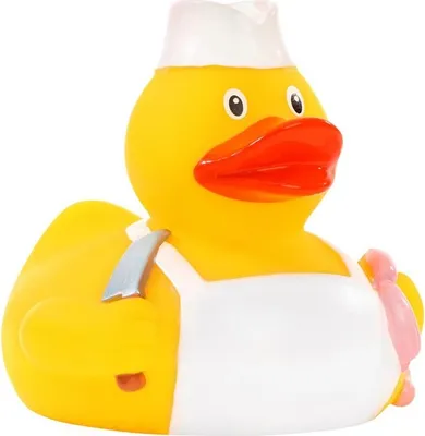 Produktbild von Metzger – Schlachter – Quietscheente - Badeente - ca. 8 cm gross