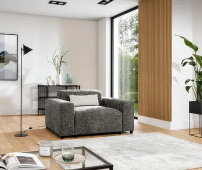 Produktbild von Sessel Designersessel ROMY in Stoff Enjoy Me Taupe