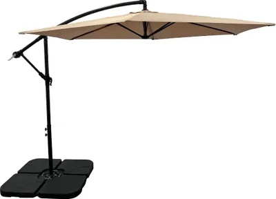 Produktbild von Ampelschirm Rimini | Seitenmast-Sonnenschirm Ø 3 m | Taupe