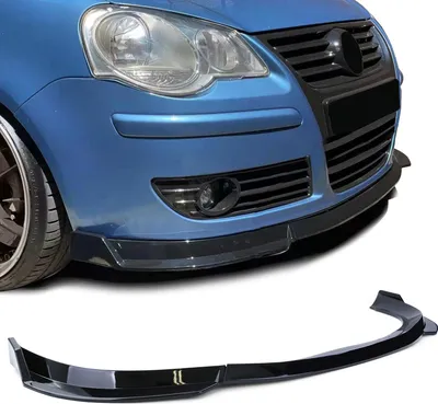 Produktbild von CUP Frontspoiler Lippe Schwarz Glanz für VW Polo 9N3 05-09