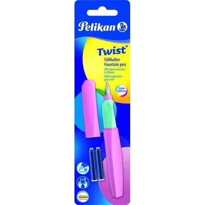Produktbild von Füllhalter Twist Sweet Lilac Feder M inkl. 2 Tintenpatronen Blister.