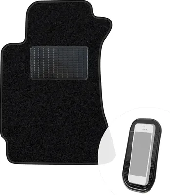 Produktbild von moto-MOLTICO Fahrer Fußmatte Auto Velours Fahrerseite Autoteppiche Schwarz Fahrermatte 1-teilig passend für Subaru Forester 2002-2007