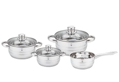 Produktbild von Gustav Voss 7-tlg. Edelstahl Kochtopf-Set NEAPEL 64001