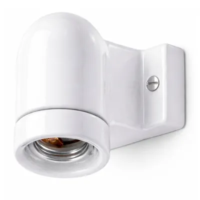 Obrázek produktu pro Porcelánové nástěnné svítidlo E27, bílá glazura