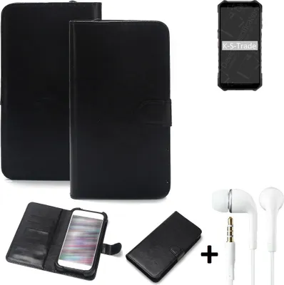 Produktbild von K-S-Trade Wallet Case Handyhülle kompatibel mit Ulefone Armor X9 Pro Schutzhülle Flip cover Flipstyle Tasche Hülle Flipcover Slim Bumper schwarz +