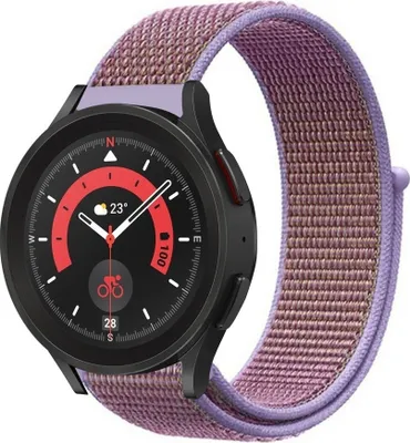 Produktbild von Strap-it Samsung Galaxy Watch 5 Pro Nylonarmband (Lila)