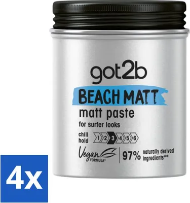 Zdjęcie produktu dla Got2B - Pasta do stylizacji - Beach Matt - 100 ml - opakowanie ekonomiczne - 4 szt