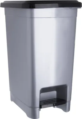 Produktbild von Orion | Mülleimer mit Tretmechanismus - 15 l - Grau - Treteimer - Platzsparend - Abfalleimer