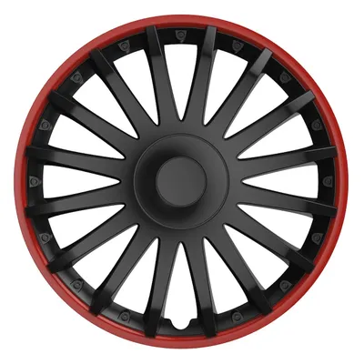 Immagine prodotto di Coprimozzi Crystal 15" Black&Red (nero con cerchio rosso)