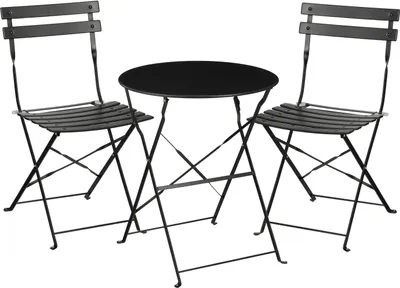 Obrázok produktu pre Sľudové dekorácie Laurence Bistro-Set - 3er Set - Metall - Schwarz