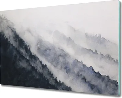 Produktbild von Glas-Herdabdeckplatte Glaskeramikfeldabdeckung Spritzschutz - 80x52 cm - Landschaft Malerei