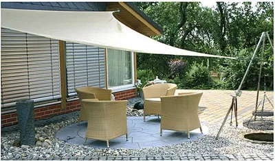 Produktbild von Eduplay Sonnensegel wasserabweisend cream white 3,6x3,6x3,6m Polyester