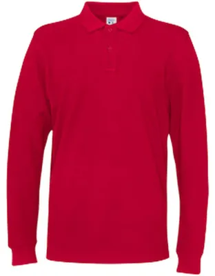 Produktbild von Cottover - Poloshirt für Herren/Damen Unisex, Baumwolle, Langärmlig ET803 (4XL) (Rot)