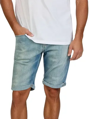 Produktbild von LTB Jeans Shorts Herren Stretch Kurz Slim Fit Corvin Kurze Hosen Bermuda Sommer Denim Einfarbig (S, Gino Undamaged Wash (50721), s)