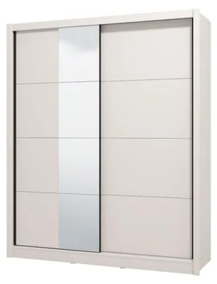 Image de Manfredi - Garde-robe grande, 180x216h cm Blanc Crème, 5 étagères