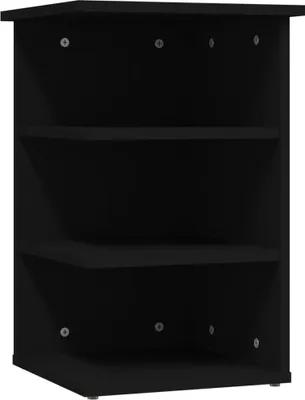 Obrázek produktu pro vidaXL Boční police černá 35x35x55 cm odvozený výrobek ze dřeva