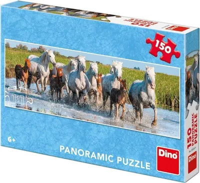 Zdjęcie produktu dla Dino Toys 393264 Dino Puzzle Camargo Horses 150 elementów panorama, wielokolorowe