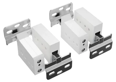 Produktbild von 2 Stück Schrankaufhängungen, Halterungen für Schränke, Wandbefestigungen für Oberschränke, 2 Stück, Weiß, 70 x 48 x 19 mm