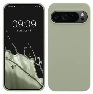 Produktbild von kwmobile Handyhülle für Google Pixel 9 Pro XL Hülle, für Pixel 9 Pro XL Case - Hülle Silikon - kabelloses Laden - Graugrün