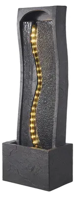 Produktbild von VEVOR Gartenbrunnen für draußen, 98 cm Höhe, moderner Wasserfall, mit LED-Beleuchtung und Pumpe, für Garten, Terrasse, Hinterhof, Heimdekoration, Außenbereich, Büro, Meditationsraum