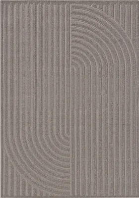 Produktbild von benuta Teppich Wohnzimmer Leo Hellgrau 140x200 cm Wohnzimmerteppich Rechteckig Muster Kurzflor Flauschig Weich