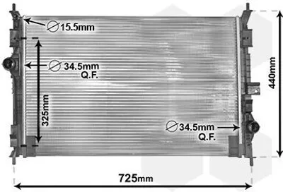 Produktbild von VAN WEZEL 40002386 Kühler Wasserkühler Motorkühler für OPEL GRANDLAND X (A18) Vivaro C Kastenwagen (K0) Zafira Life (K0) Astra L Sports Tourer