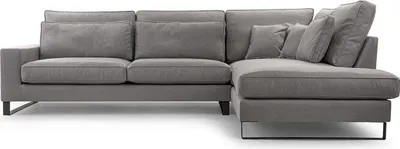 Produktbild von BETTSO Ecksofa Sofa mit Rückenfunktion in L Form Polsterecke Eckgarnitur COLLIN Grau Rechts