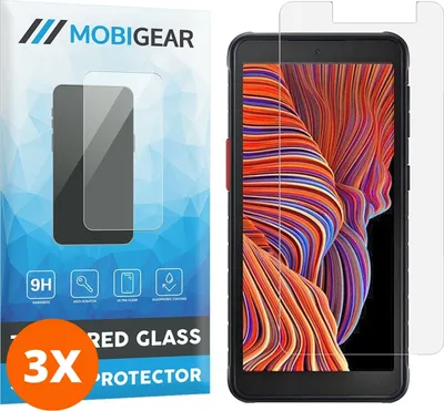 Produktbild von Mobigear 9.98 Samsung Galaxy Xcover 5 Panzerglas Gehärtetes Glas Displayschutz - Hüllenfreundlich (3er Pack)