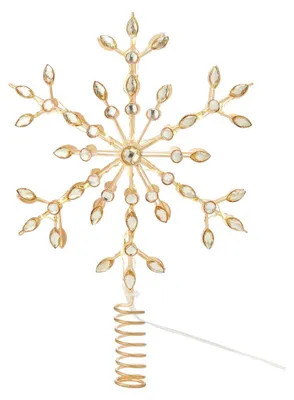 Produktbild von Markslöjd LED Weihnachtsbaumspitze Glina batteriebetrieben Messing 28 x 16,5 cm transparent-gold
