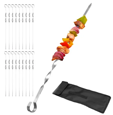 Produktbild von bremermann Grillspieße 20er Set, inkl. Aufbewahrungstasche / Edelstahl, 39 cm