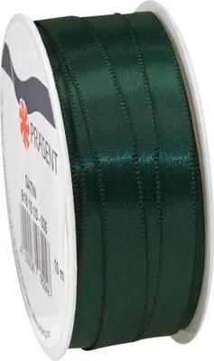 Produktbild von Satinband, 10 mm, Rolle à 10 m Dunkelgrün