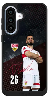 Produktbild von NIVOCASE Handyhülle für Samsung Galaxy A37 5G  Hülle NIVOpure Case Schwarz Offizielles Lizenzprodukt VfB Stuttgart Deniz Undav