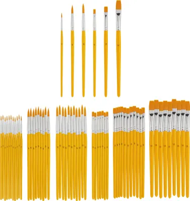 Produktbild von VBS XXL Pinsel Synthetikhaar "Sortiert", 64 Stück