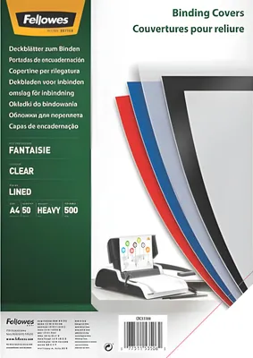 Immagine prodotto di Fellowes Polypropylen Deckblätter Fantaisie  A4         50PK