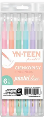 Produktbild von Interdruk Fineliners Pastellfarbenlinie 6 Farben