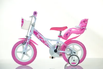 Produktbild von Little Heart 12 Zoll 21 cm Mädchen Felgenbremse Weiß/Rosa