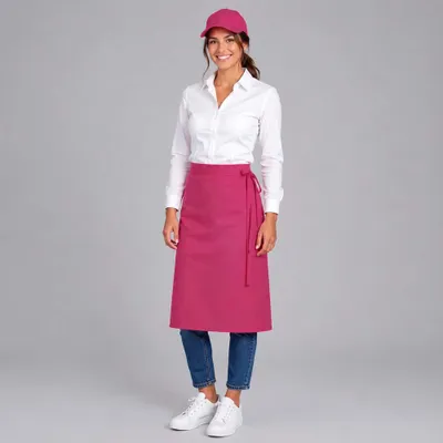 Produktbild von Bistroschürze B 100 x L 80 cm, hotpink : hot pink : 65% Polyester 35% Baumwolle