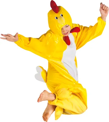 Produktbild von B88004-116 Kinder Damen Herren Huhn Overall-Kostüm bis max.116 cm Körpergröße