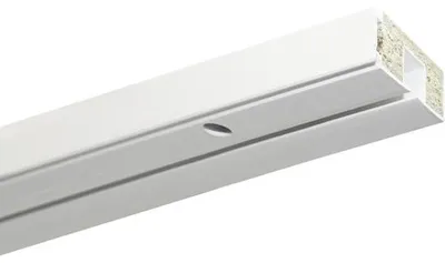 Produktbild von Vorhangschiene GE1 mit Profil für Blendenbefestigung weiß 1-läufig 300 cm